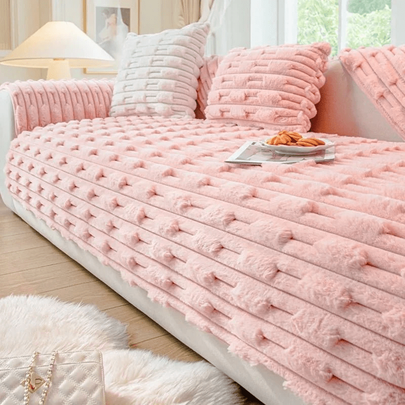 LumiNest™ Velvet Quilted Sofa Cover — Turn Your Couch Into a Warm, Plush Haven That Never Slips or Shivers