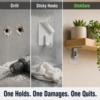 GripLock™ InvisibleMount — Hang Anything Strong Without a Single Hole or Drill Mess