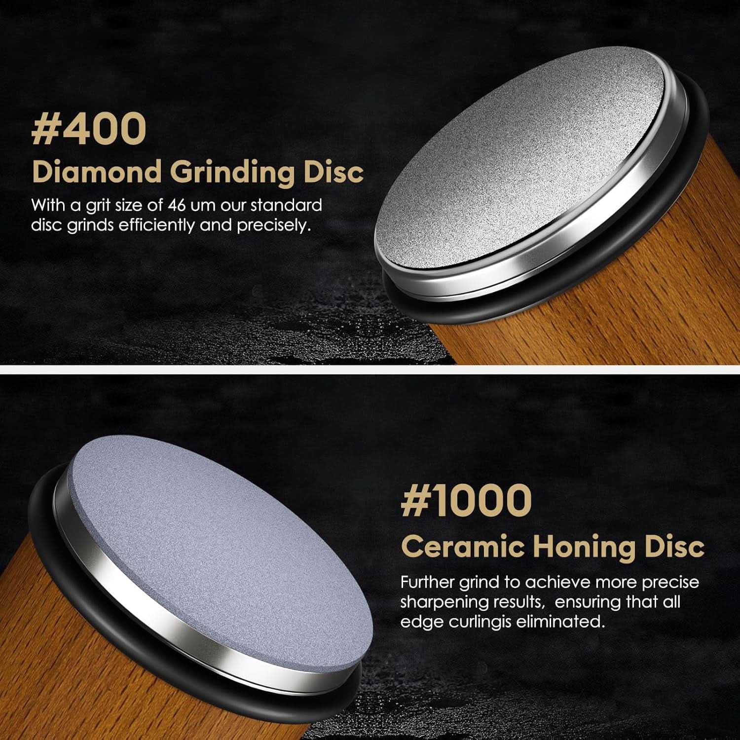 Knife Sharpener | Magnetic Angle Roller Grinder | Diamond & Ceramic | Stonemark