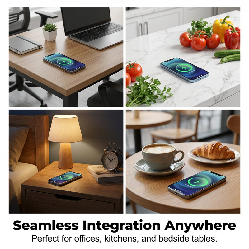 Charging Station for Under the Desk | Concealed Setup | Pierces Wood and Stone | HiddenVolt