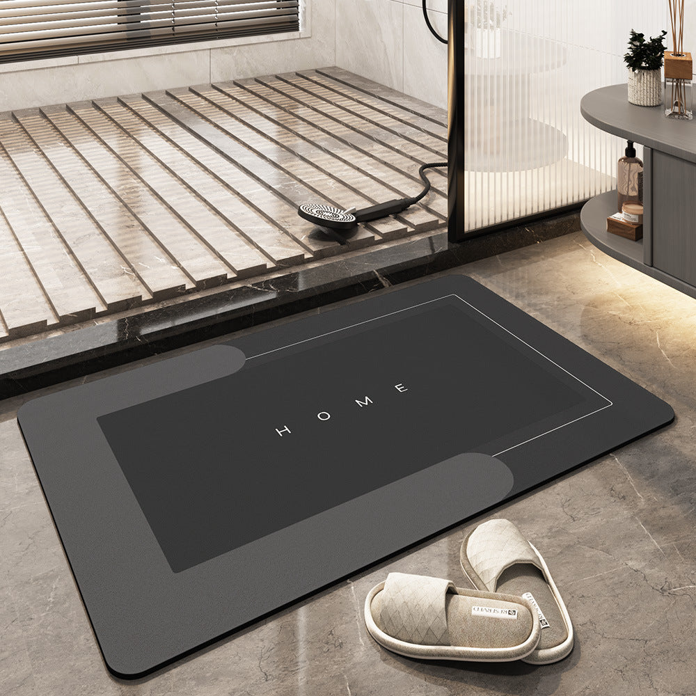 Quick-Drying Bath Mat | Ultra Absorbent Microfiber | Slip-Resistant | Aquasoft