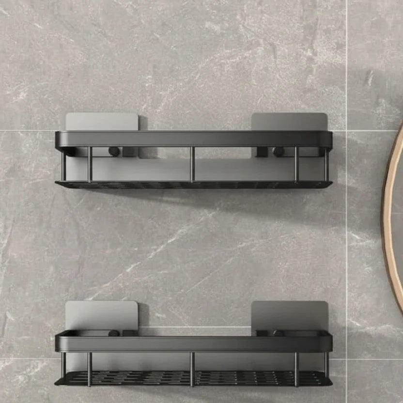 Adhesive Bathroom Shelf | Stainless Steel & Drill-Free | Self-Adhesive | Mountra