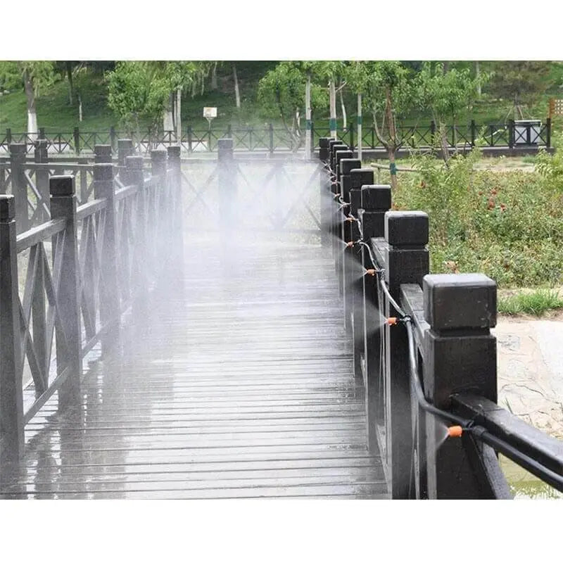 Irrigation System | Automatic Fine Mist Sprayer | Bendable Hose Guide | AquaMisto