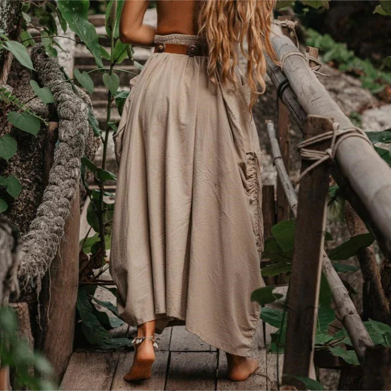 Veloura™ Maxi Skirt — Effortless Elegance with Freedom, Comfort, and Life-Saving Pockets