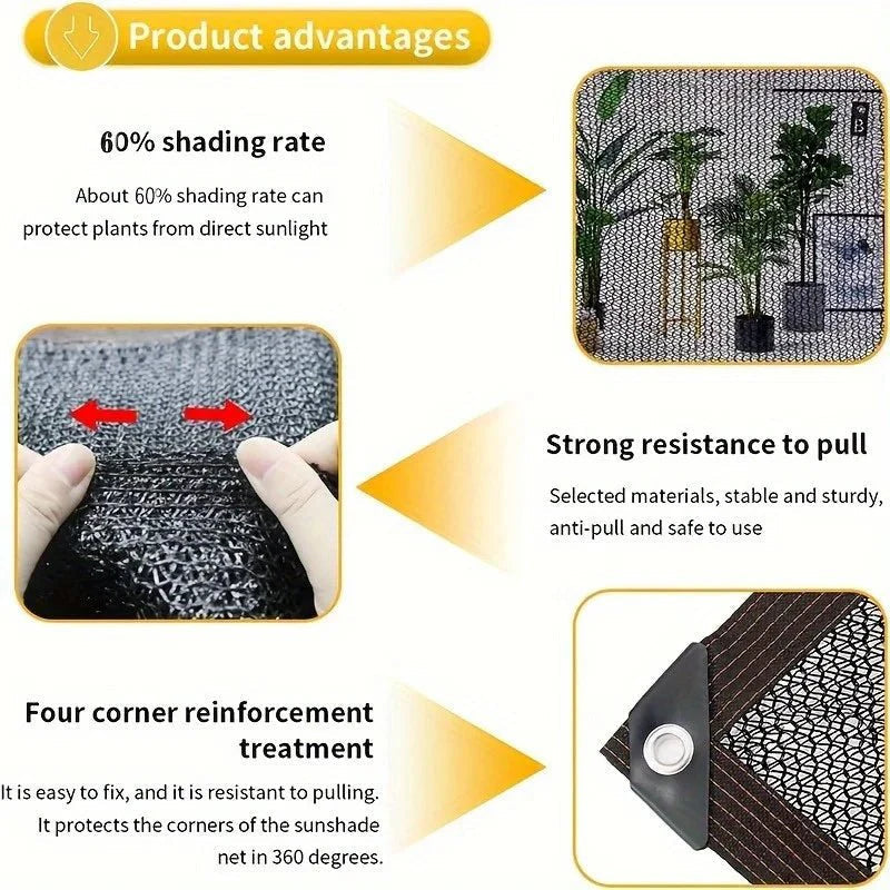 Sun Protection for Greenhouse and Garden | UV Shield Shade Net | Weather-Resistant | Darkweave