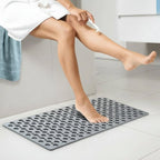 Non-slip Shower Mat PVC with TPE | Suction Cups | Drainage Holes for Water | Gripflow