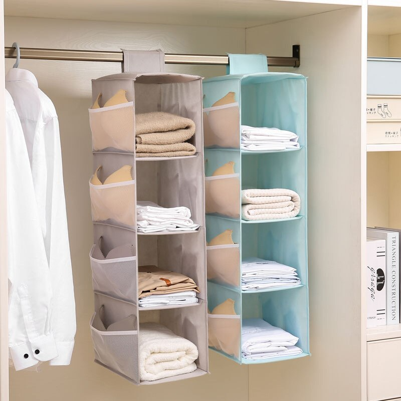 Vertical Hanging Closet Storage | Foldable Shelves | Wardrobe Organizer | Stackly