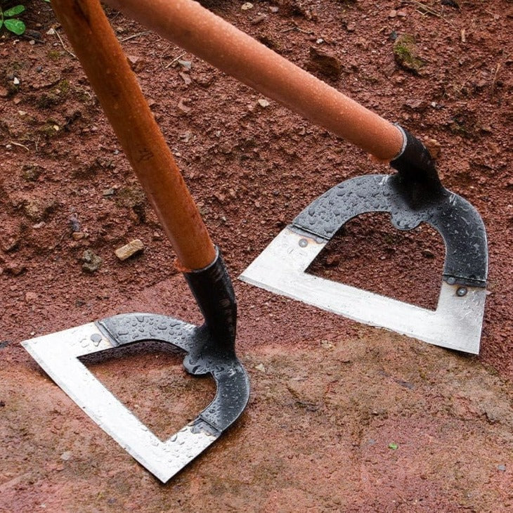 Garden Hoe Manganese Steel | Hand-Forged | Loosen Soil & Remove Weeds | Ironroot