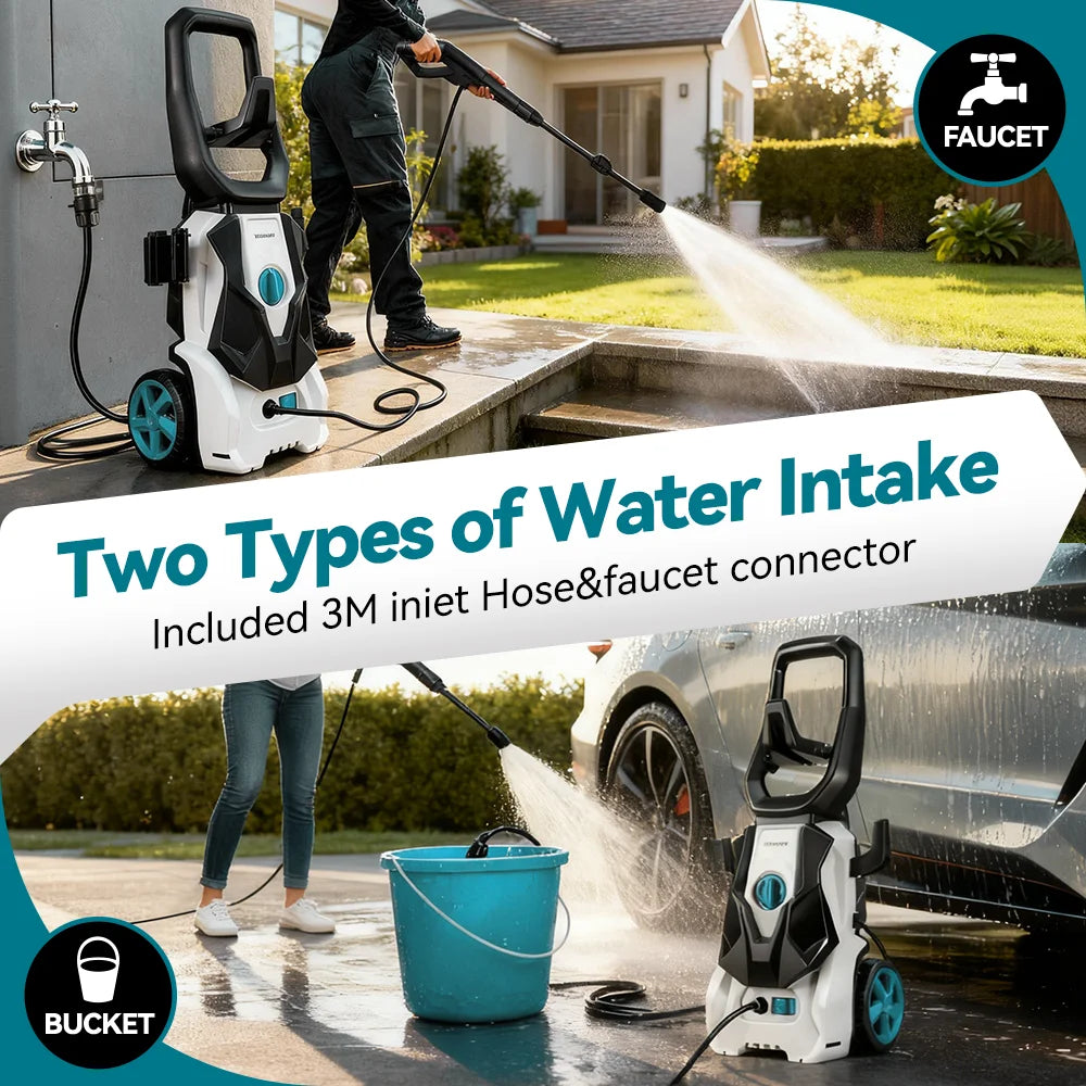 2200W Adjustable Nozzle Electric Pressure Washer