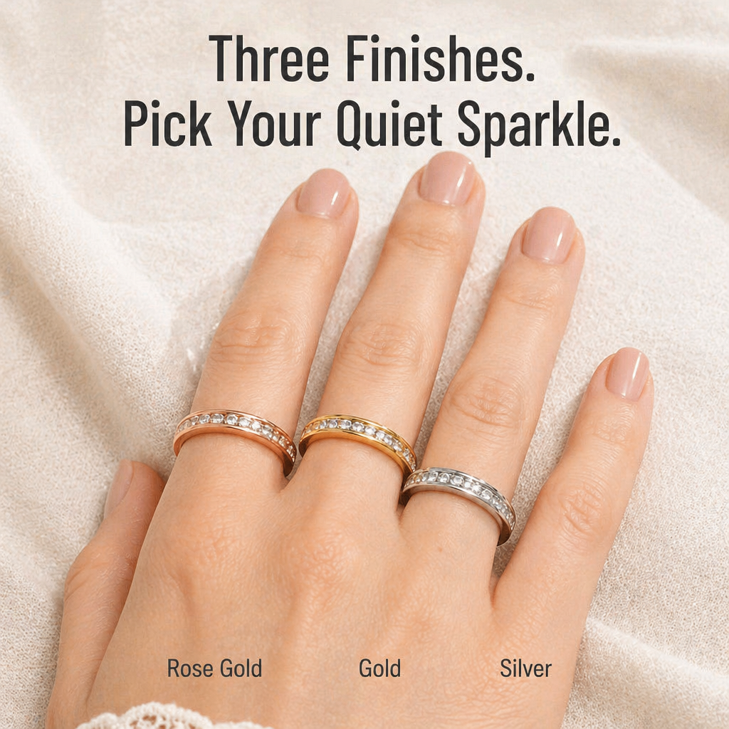 LumeRing™ — Quietly Twist Stress Away with Hidden Sparkling Spinner