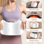 Abdominal Massager | Heat & Vibration Therapy | Wireless Rechargeable | Supports Digestion