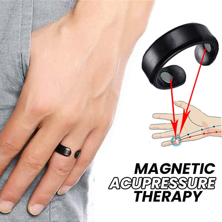 Acupressure Ring | Magnetic Hand Massage | Adjustable Metal Design | Comfortable Everyday Wear