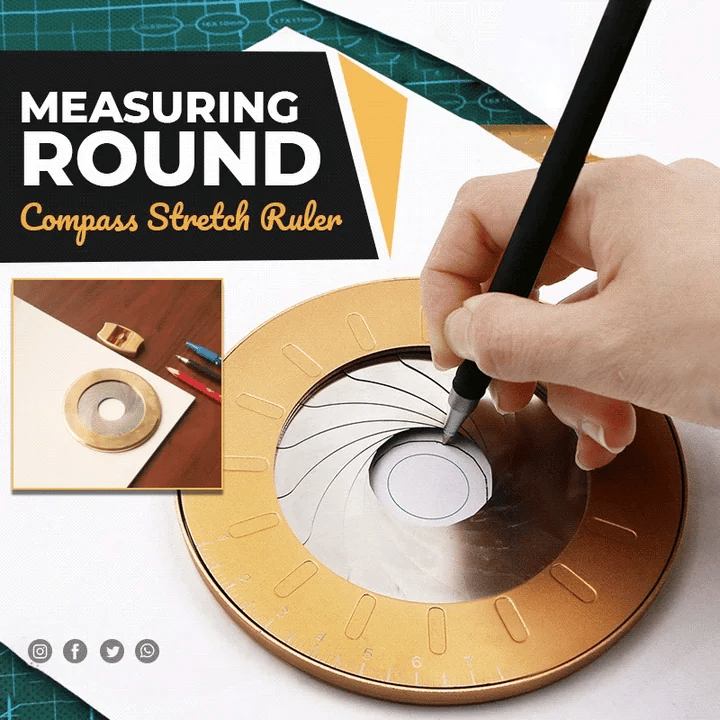 Adjustable Circle Drawing Tool | Central Guide & Precision Scale | Precise Circles up to 12.5 cm