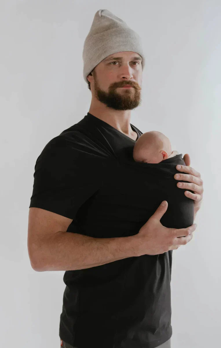 Baby Wrap T-Shirt for Mom & Dad | Breathable Ergonomic Design | Slip-On Front Carry