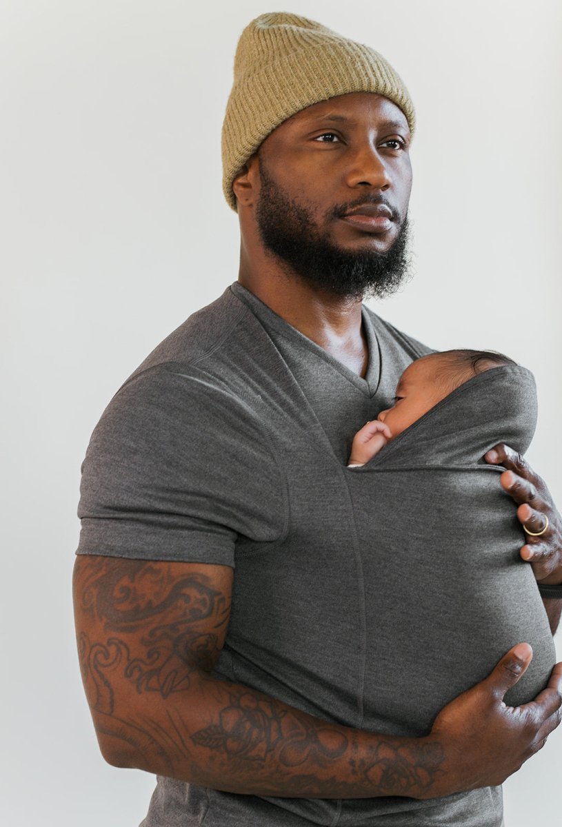Baby Wrap T-Shirt for Mom & Dad | Breathable Ergonomic Design | Slip-On Front Carry