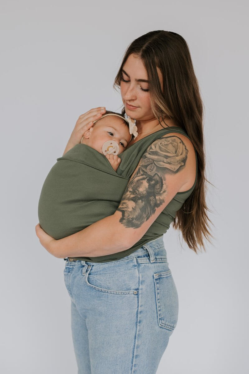 Baby Wrap T-Shirt for Mom & Dad | Breathable Ergonomic Design | Slip-On Front Carry