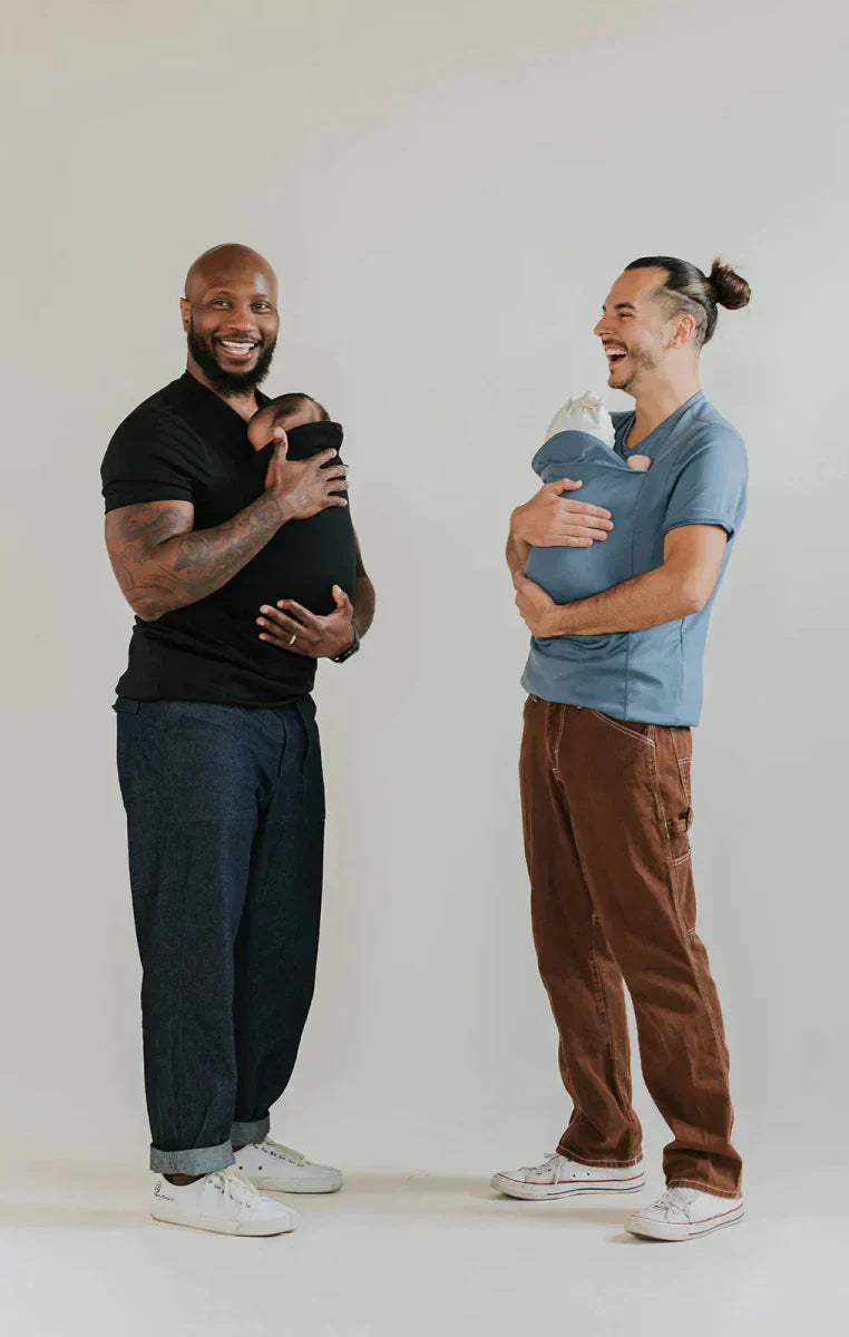 Baby Wrap T-Shirt for Mom & Dad | Breathable Ergonomic Design | Slip-On Front Carry