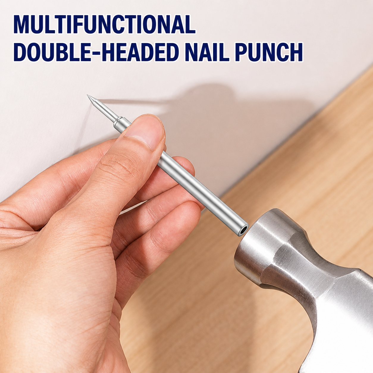 Baseboard Nail Set | Double-Head System | 100-Piece Galvanized Steel Set | Durable Design