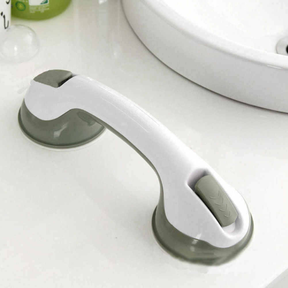 Bathroom Grab Bar | No-Drill Suction Mount | Ergonomic Non-Slip Grip | Supports 80 kg