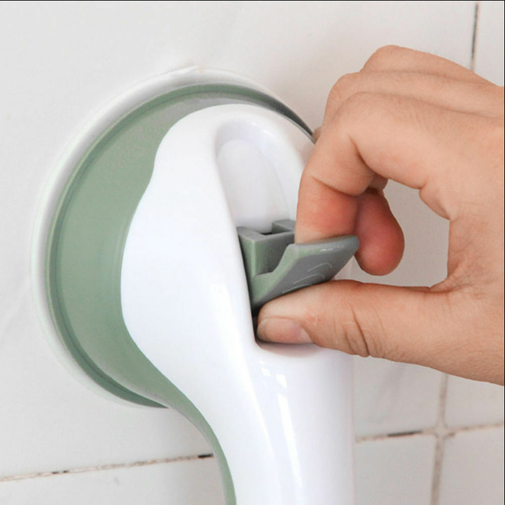 Bathroom Grab Bar | No-Drill Suction Mount | Ergonomic Non-Slip Grip | Supports 80 kg