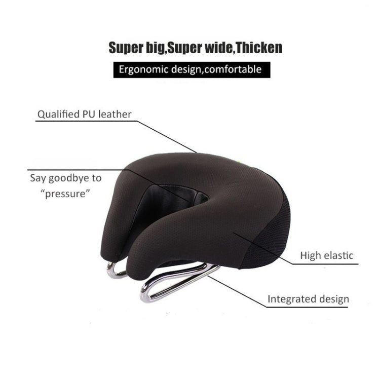 Bike Saddle | Noseless Ergonomic Design | Wide Foam Padding & Spring Suspension | Pressure Relief