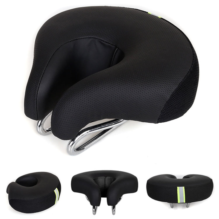Bike Saddle | Noseless Ergonomic Design | Wide Foam Padding & Spring Suspension | Pressure Relief