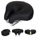 Bike Saddle | Noseless Ergonomic Design | Wide Foam Padding & Spring Suspension | Pressure Relief