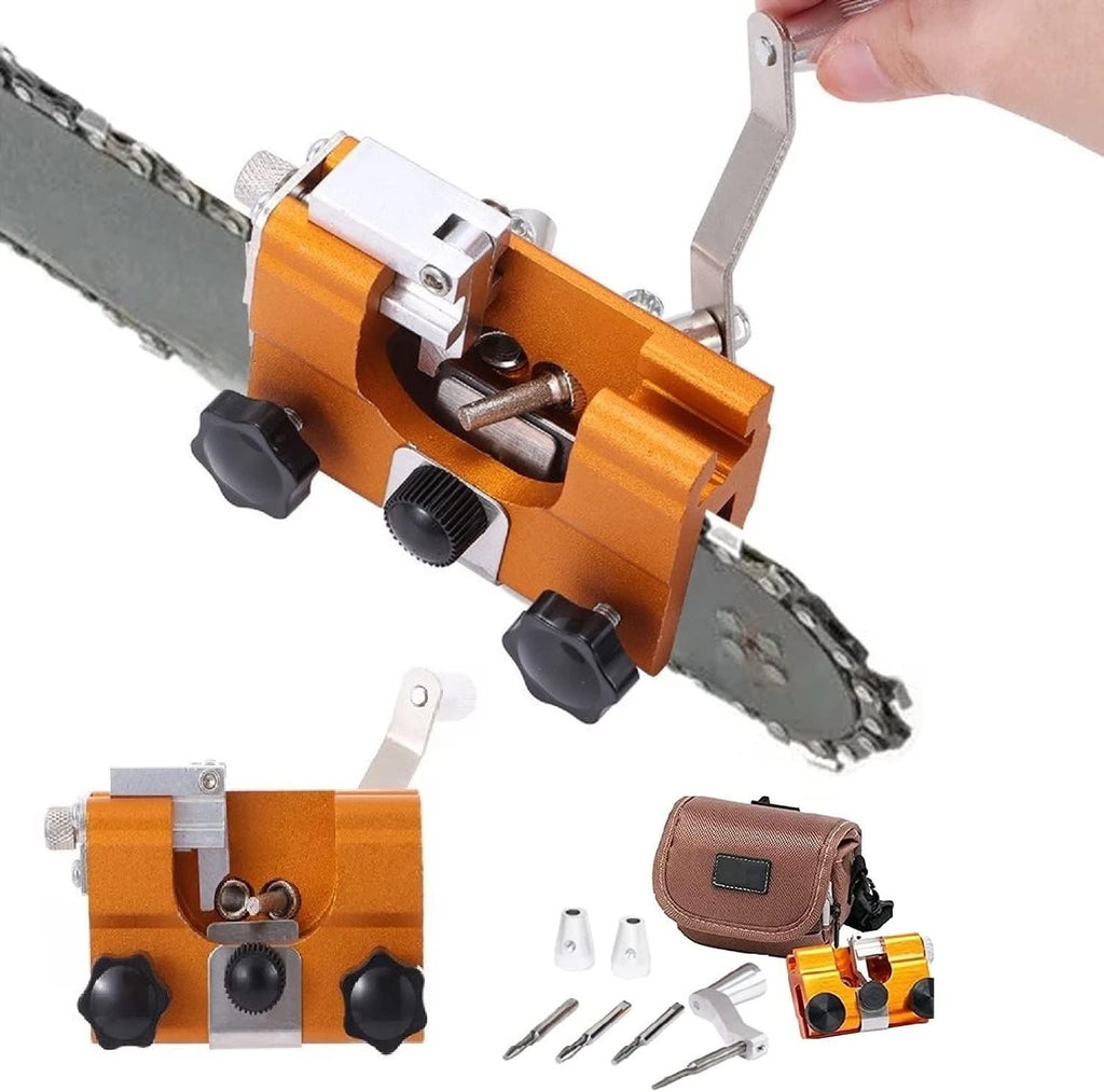 Chainsaw Sharpener | Manual Precision Jig | Aluminum & Stainless Steel