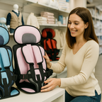 Child Seat | Adjustable Five-Point Harness | Breathable Mesh & Padded Headrest | Travel-Friendly