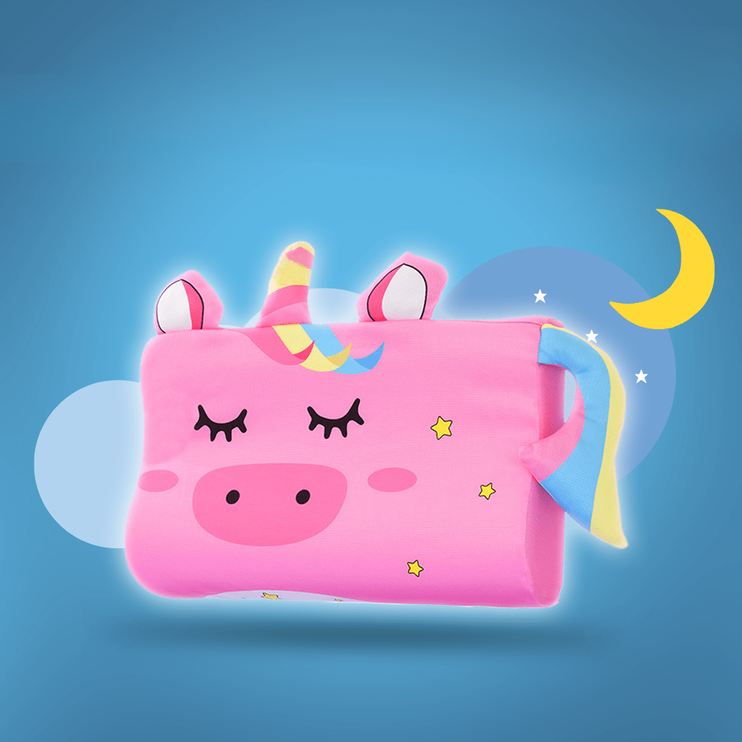 Children's Pillow | Ergonomic Memory Foam | Removable Washable Cover | Healthy Sleeping Posture