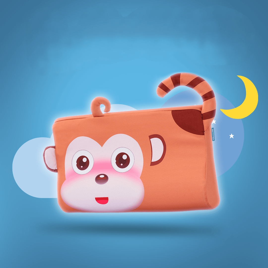 Children's Pillow | Ergonomic Memory Foam | Removable Washable Cover | Healthy Sleeping Posture