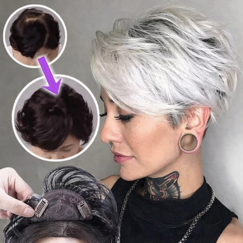 Clip-In Hair Topper | Seamless Instant Volume | High-Quality Soft Hair Fiber | Secure Hold