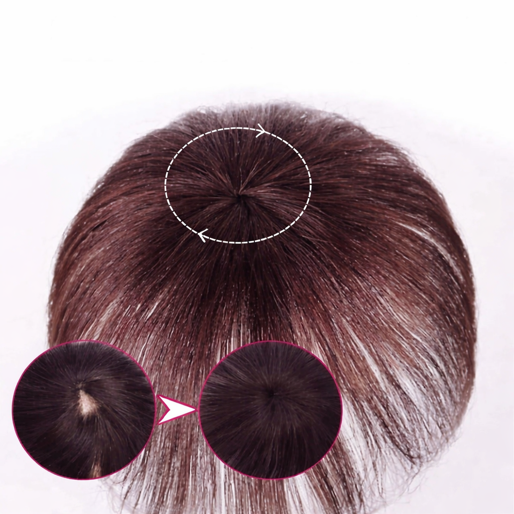 Clip-In Hair Topper | Seamless Instant Volume | High-Quality Soft Hair Fiber | Secure Hold