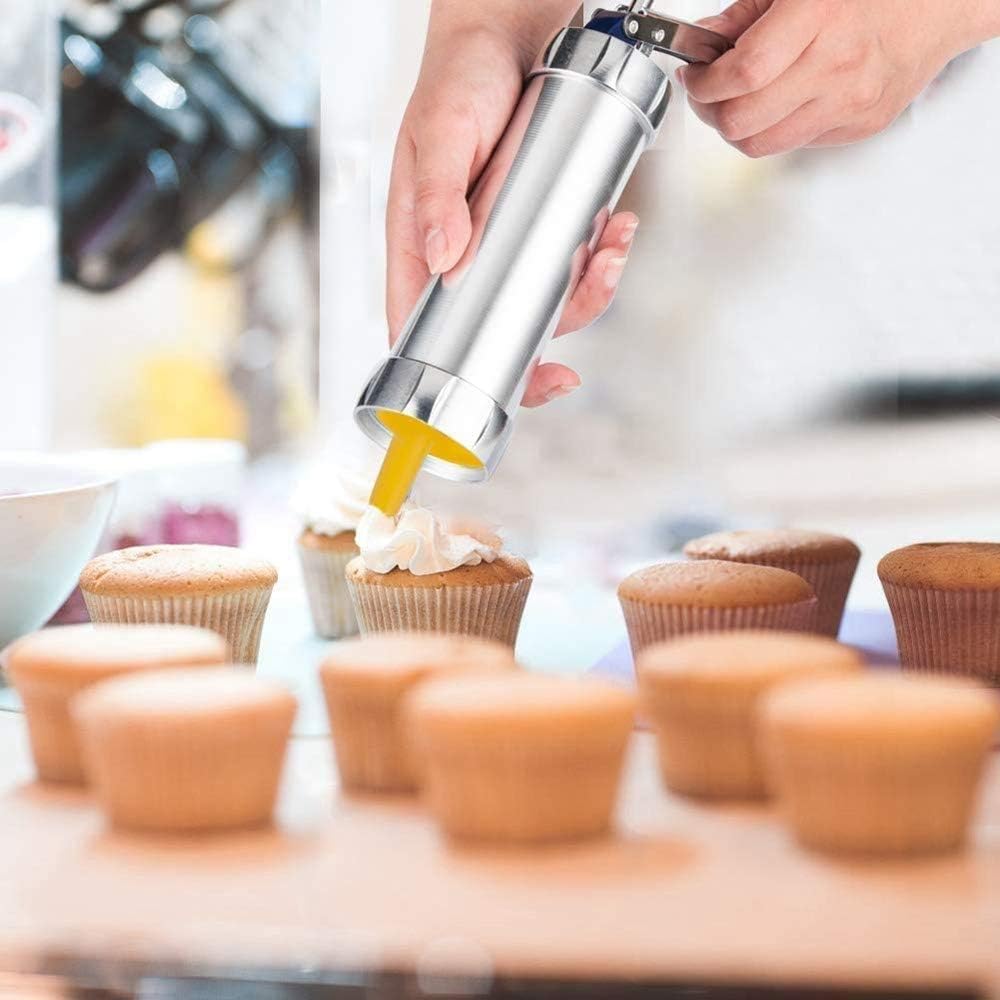 Cookie Press | Stainless Steel Body | 20 Cookie Shapes | Easy Clean