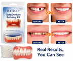 Denture Adjustment Kit | Custom Moldable Medical-Grade Silicone | Full & Partial Dentures
