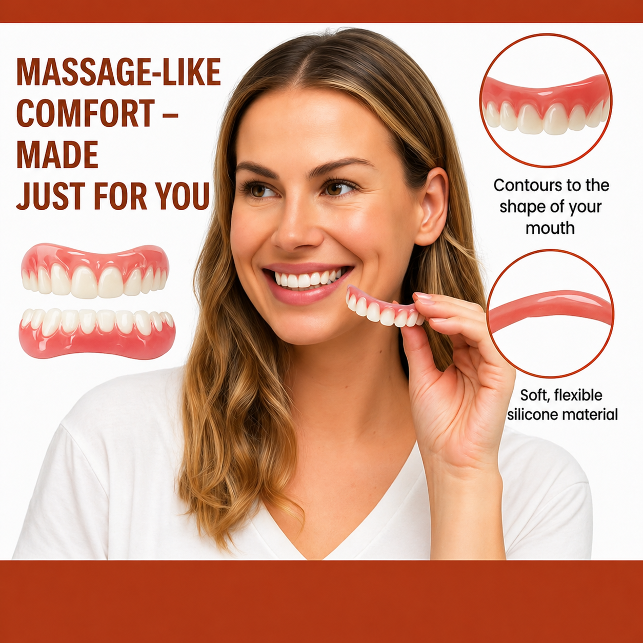 Denture Adjustment Kit | Custom Moldable Medical-Grade Silicone | Full & Partial Dentures