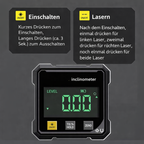 Digital Inclinometer | Magnetic Base & Laser Guide | Aluminum Housing | Compact Durable Design