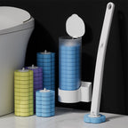 Disposable Toilet Brush | Button-Release Sponge Heads | Cleaner-Filled Refills | Hygienic