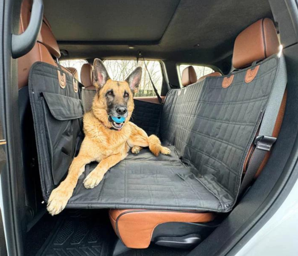 Dog Car Seat Protector | Water-Repellent Padded Mat | Wipeable Polyester | Comfortable Surface