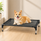 DogBedHouse Breathable Mesh & Guardrail Elevated Dog Bed