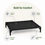 DogBedHouse Breathable Mesh & Guardrail Elevated Dog Bed