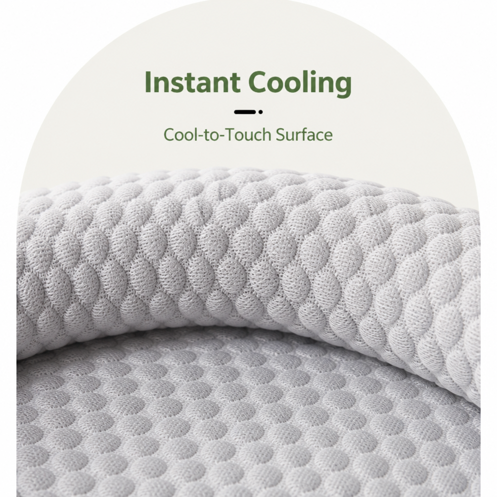 DogBedHouse Cooling Quilted Pet Mat (Removable & Washable Cover)
