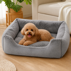 DogBedHouse Cozy Plush Donut Dog Bed (Elastic Lounger)
