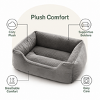 DogBedHouse Cozy Plush Donut Dog Bed (Elastic Lounger)