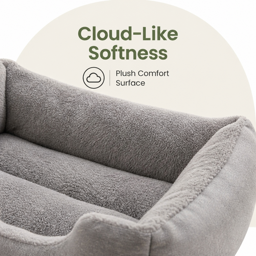 DogBedHouse Cozy Plush Donut Dog Bed (Elastic Lounger)