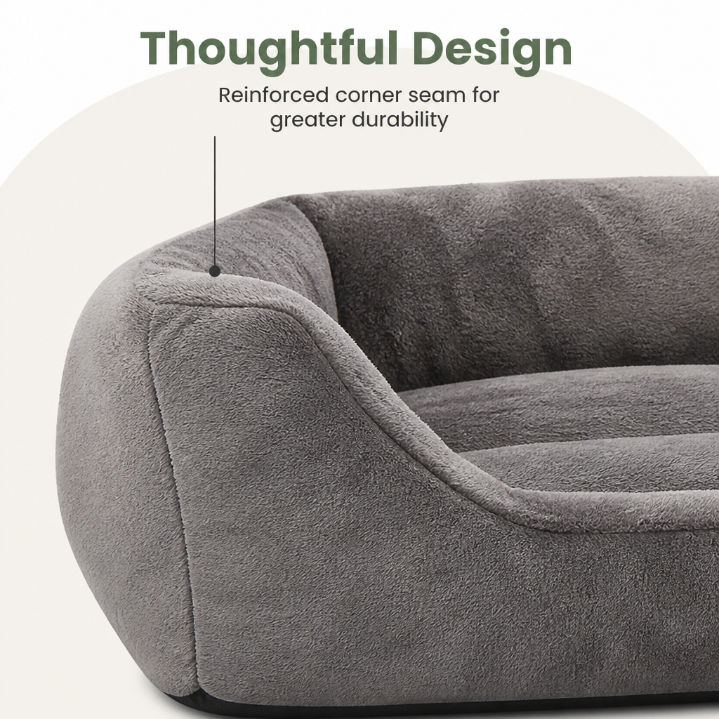 DogBedHouse Cozy Plush Donut Dog Bed (Elastic Lounger)