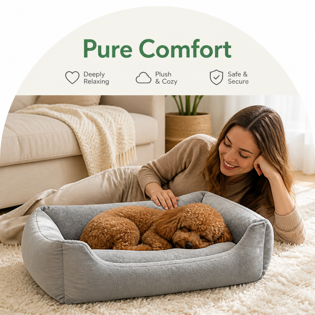 DogBedHouse Cozy Plush Donut Dog Bed (Elastic Lounger)