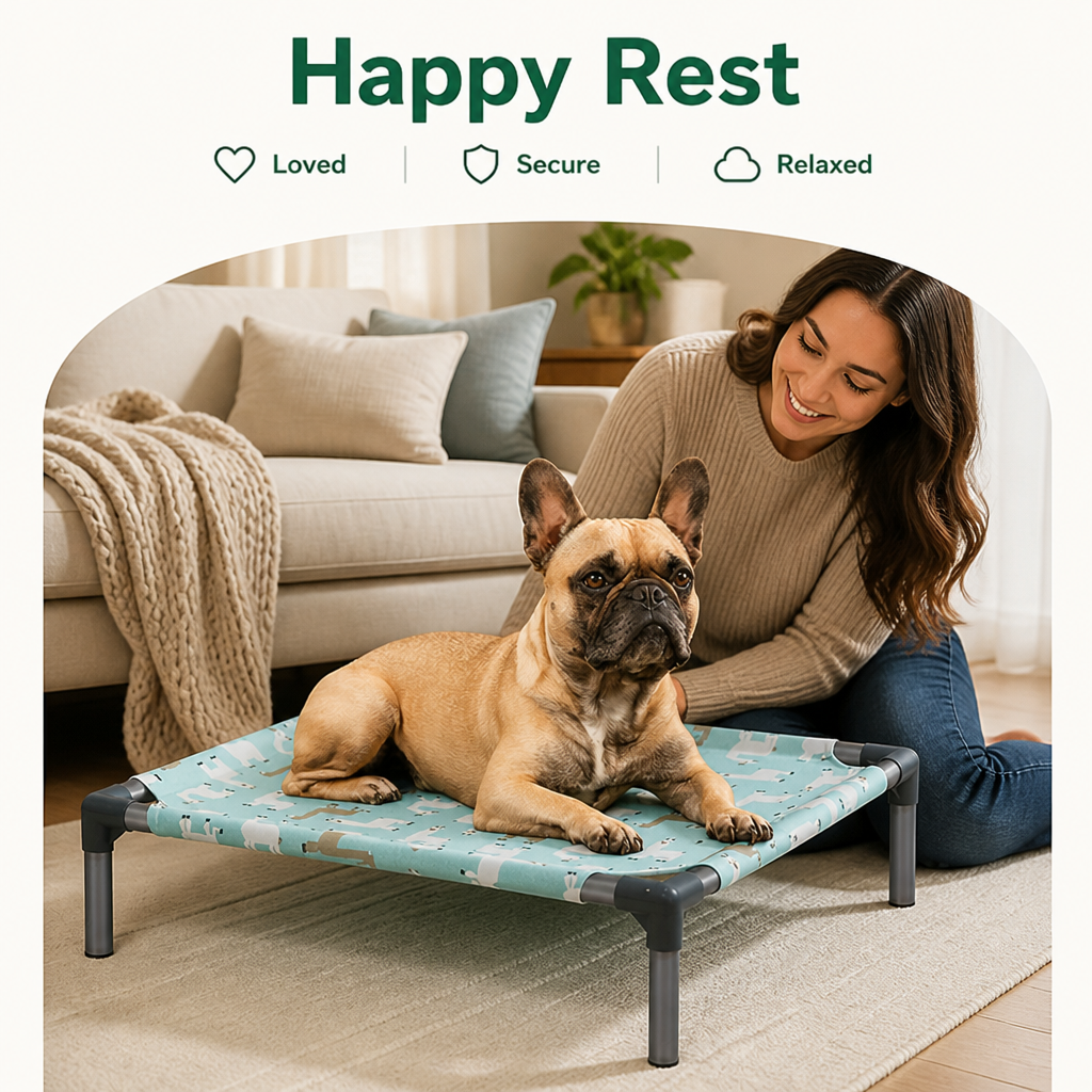 DogBedHouse Detachable Moisture-Proof & Washable Dog Hammock Bed (Non-Slip Base)