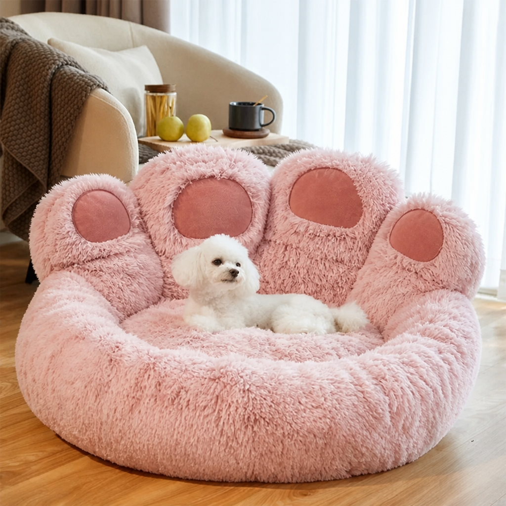 DogBedHouse Durable & Washable Plush Padded Pet Mat (Round)