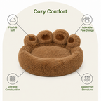 DogBedHouse Fluffy Bear-Paw & Shape-Retentive Dog Bed
